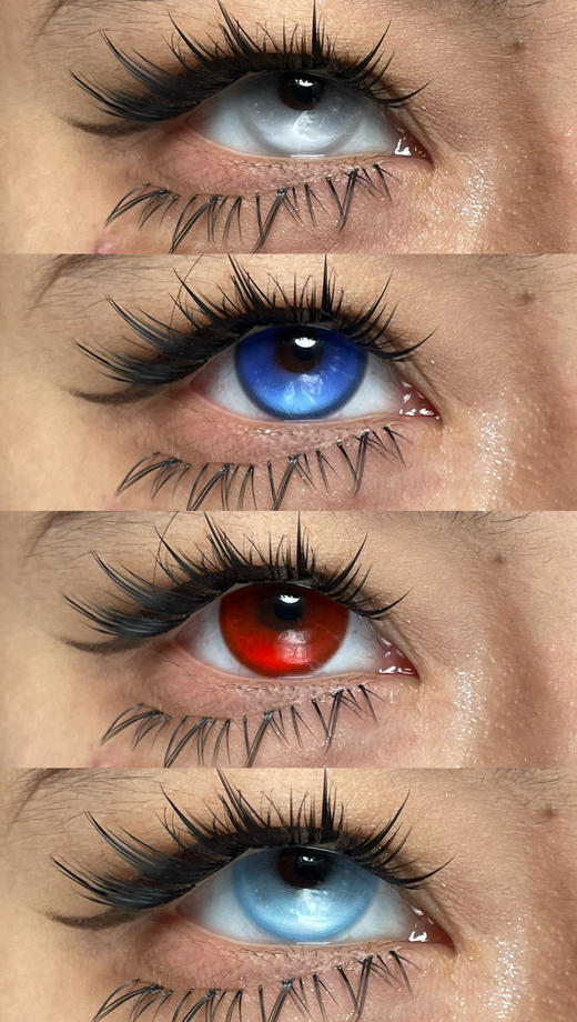 egguncle半年抛 失眠气泡水/水母培养皿/孤魂游墓园/浮游实验体 14.5mm cos系列 灰蓝绿红 商品图0