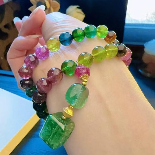 7mm-8mm多圈彩虹碧玺手串 商品图3