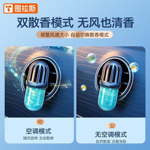 TORRAS/图拉斯 F36车载香薰汽车内香水空调出风口装饰持久淡香氛女男士专用高档摆件 商品图3