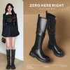 ZHR则则废土风长筒靴复古骑士靴2024新款英伦百搭长靴厚底女靴子 商品缩略图0