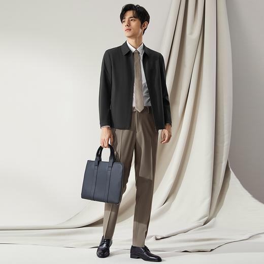 【WoolMark】柒牌翻领夹克男2024秋季新款中年爸爸装商务百搭外套127K70310 商品图2