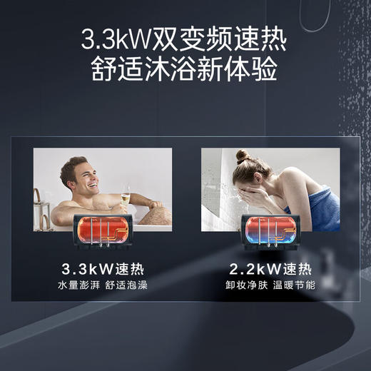 卡萨帝（Casarte）【CL3】80升电热水器富锶矿泉 3.3KW变频速热9倍增容大水量 CEC8005-CL3U1国补换新 商品图6