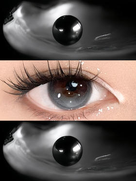 半年抛 Woolilens 失恋黑珍珠 14.5 高光黑灰 着色13.8