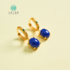 玉美人菲菲/S925青金石蛋面耳扣约10*8mm 商品缩略图0