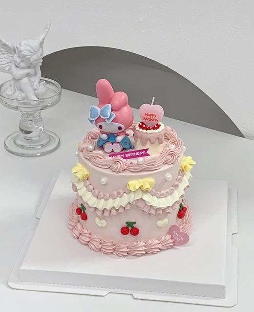 粉色美乐蒂女孩周岁蛋糕 商品图0