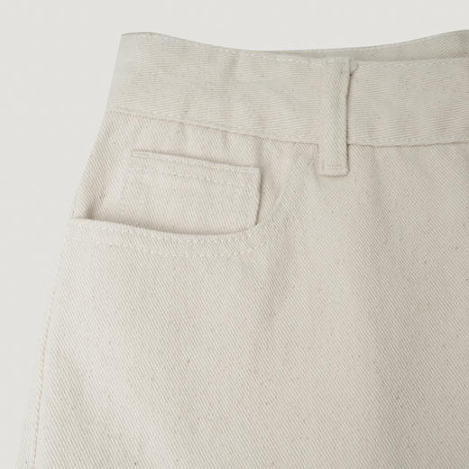 ROMI STUDIO“贵妇裤"100斜纹棉腔调穿搭直筒米杏色牛仔裤23AWN286 商品图2