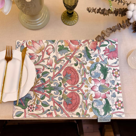 氛围感铁搭子❗️英国Morris经典名画系列茶巾桌旗！有从没见过的新花色❗️  ⭕️升级款双层茶巾✅经典画稿系列，三色可选  💰29元起独家秒杀，顶级艺术画作带回家！桌旗，还有新品纸巾抽 商品图5