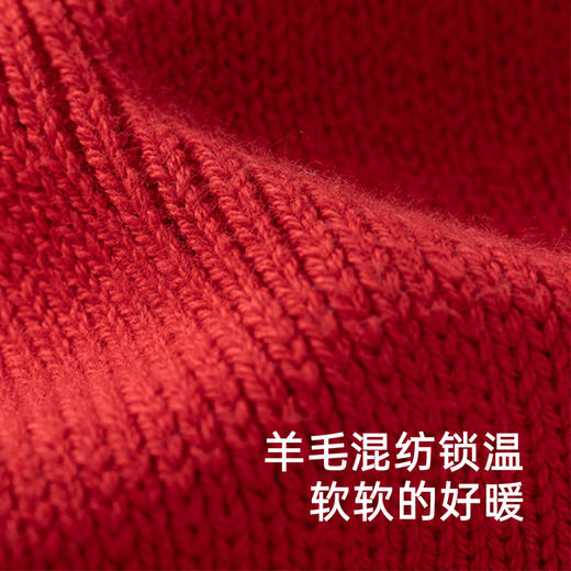 英氏儿童手套围巾组合冬季保暖外出宝宝手套新款喜庆拜年 商品图1