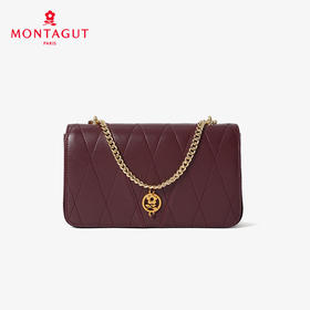 法国梦特娇秋冬精致羊皮链条单肩包斜挎包