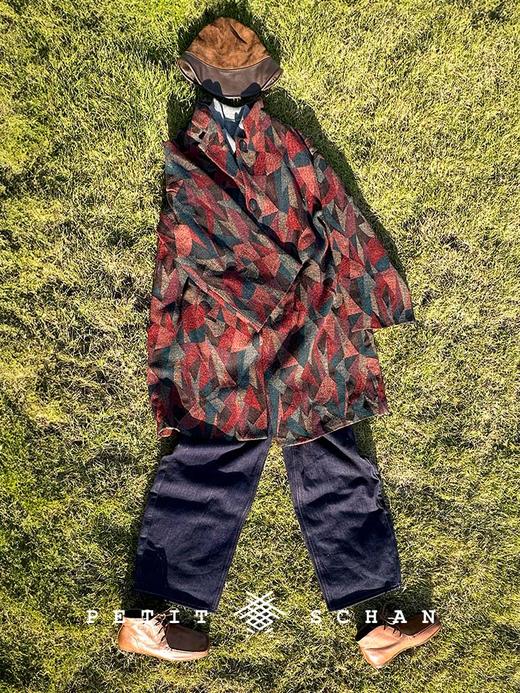 PETIT SCHAN小闪 CLO#657 Roundness 圆相 绵羊毛立领两穿休闲箱型中长款大衣 商品图6