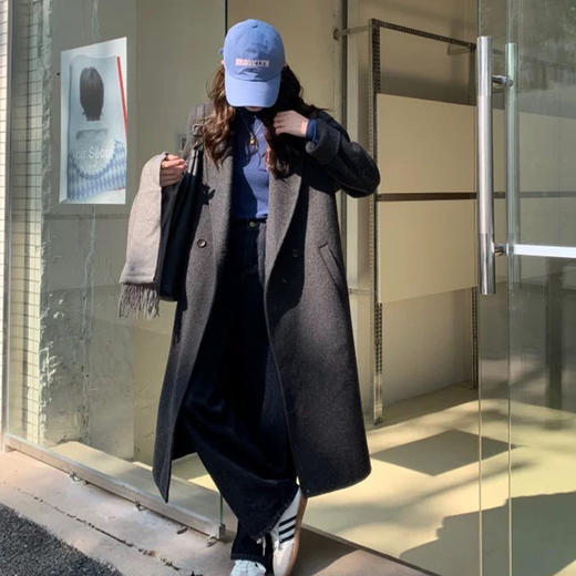 【顺丰包邮】14203 洛诗琳秋冬高级感毛呢西装领羊毛大衣851 商品图4