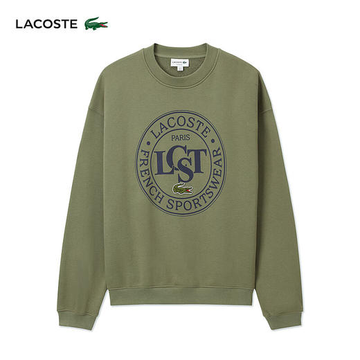 Lacoste法国鳄鱼男装新款时尚宽松纯棉套头圆领长袖卫衣SH2897-10 商品图1