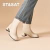 【绒里可选】星期六气质简约通勤粗跟短靴SSC4116438/SSC4118438 商品缩略图3