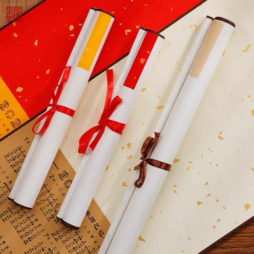 【庆学堂】加厚蜡染宣纸日历挂轴  2025年日历挂轴 书画国画创作专用 春节日历 半生熟 红品 商品图4