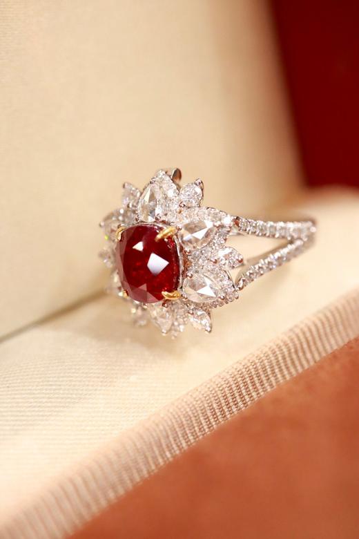 1.8ct刻面红宝石戒指 商品图1