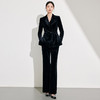 IWY/黑色西装套装女新款秋冬轻奢高级感职业正装小西服丝绒套装24CP642 商品缩略图2