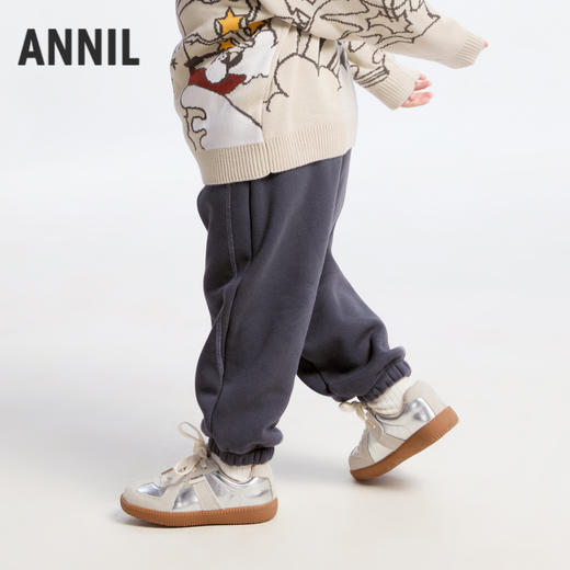 男童复合绒保暖夹裤冬季新款安奈儿童装实体店同款XB446842 商品图1