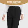 皮尔卡丹女黑色直筒裤西裤垂感简约通勤休闲职业九分裤C44TL77B0
 商品缩略图3