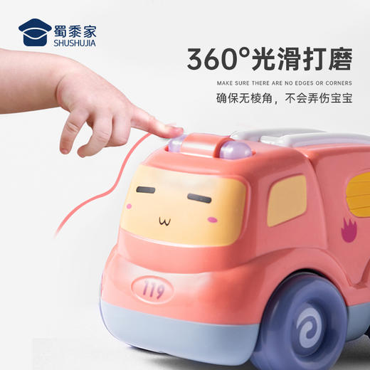 【声光回力车】萌趣汽车模型摆件儿童玩具车送礼卡通车模 商品图3