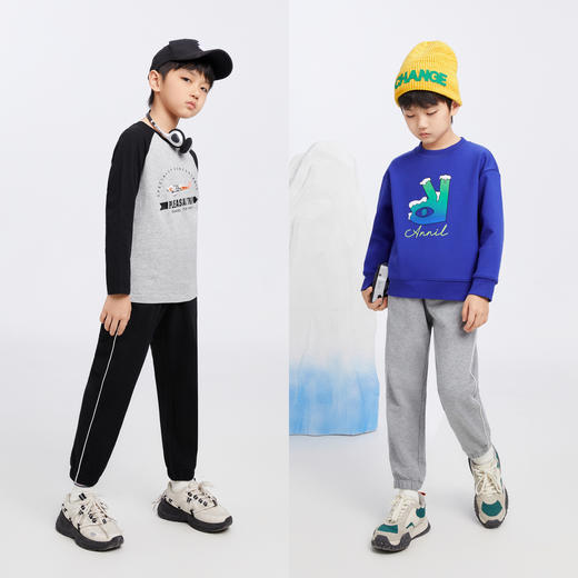 男童全腰针织单裤春季新款安奈儿童装EB516069 商品图3