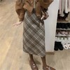 【超模君精选 喵小仟 毛呢格子裙】百搭简约的A型半裙 复古气质 遮小肚腩 高腰显瘦  显腿长 商品缩略图9