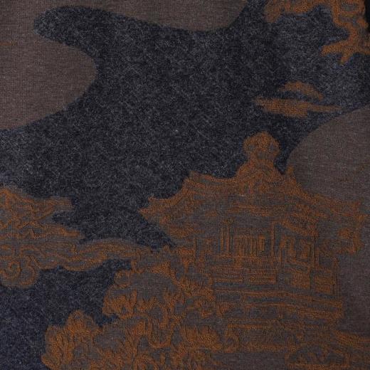 T1947秋冬季新款时尚个性日系撞色提花半高领卫衣复古百搭休闲上衣 商品图3