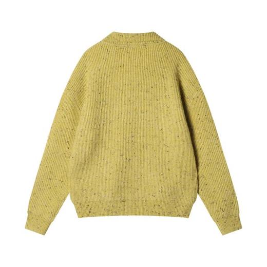 秋冬季新款时尚个性日系纯色斑点翻领纽扣针织毛衣百搭休闲上衣潮 商品图5