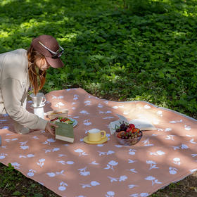 郁金香野餐垫防潮垫便携加厚草地春游草坪轻便秋游高级感棉