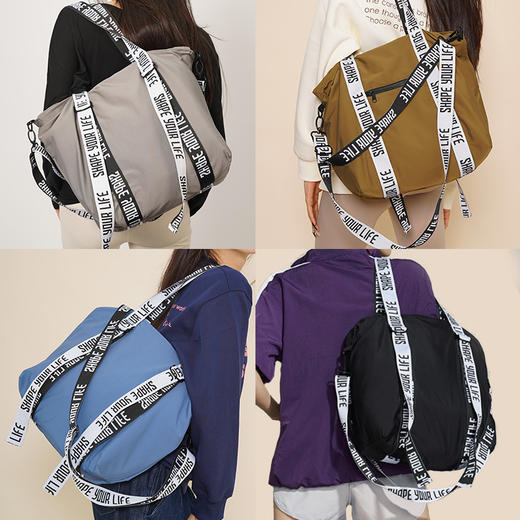 【趁早文创】趁早轻便休闲单肩斜挎手拎双肩包大容量多功能时尚旅行包通勤包 商品图0