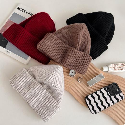 老米优品🎈3-5天。羊毛帽！好温暖《100%澳洲进口绵羊毛帽子》冬日不可或缺美好小物，gao品质系列！韩系针织羊毛帽子 MZ241126A 商品图6