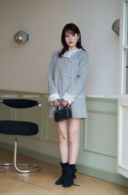 【门店同款】ENJOY冬季自由意志花边拼接羽绒外套 160100158 商品图5