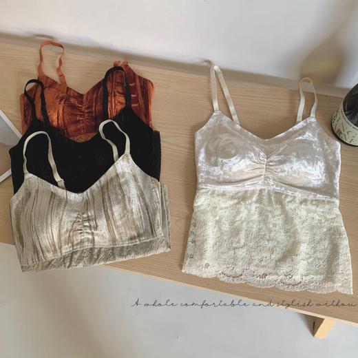 老米优品🎈3-5天！《法式复古温柔丝绒蕾丝吊带》性感纯欲！gao级感满屏溢出~~ 由内而外的舒适感～出镜率非常高喔 商品图1