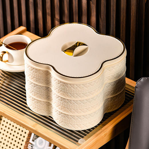 【婚礼果盘】结婚喜糖盘 分格多层 客厅新年新居干果盒 乔迁中国红水果盘  商品图4