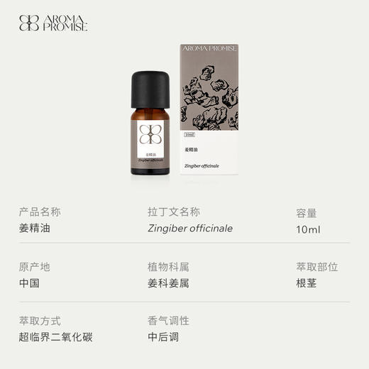 姜精油10ml 二氧化碳超临界萃取 辛辣带甜 如冬日暖阳激励温暖身体 商品图2