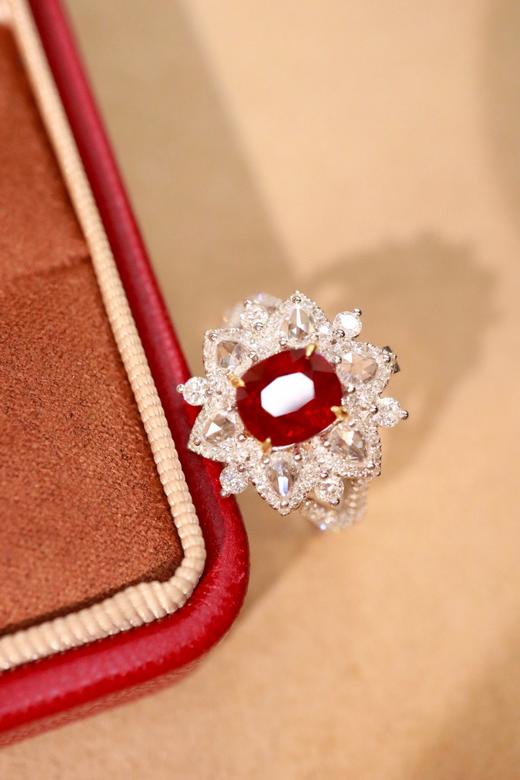 1.8ct刻面红宝石戒指 商品图3