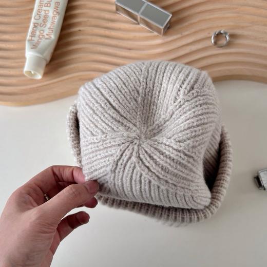 老米优品🎈3-5天。羊毛帽！好温暖《100%澳洲进口绵羊毛帽子》冬日不可或缺美好小物，gao品质系列！韩系针织羊毛帽子 MZ241126A 商品图3
