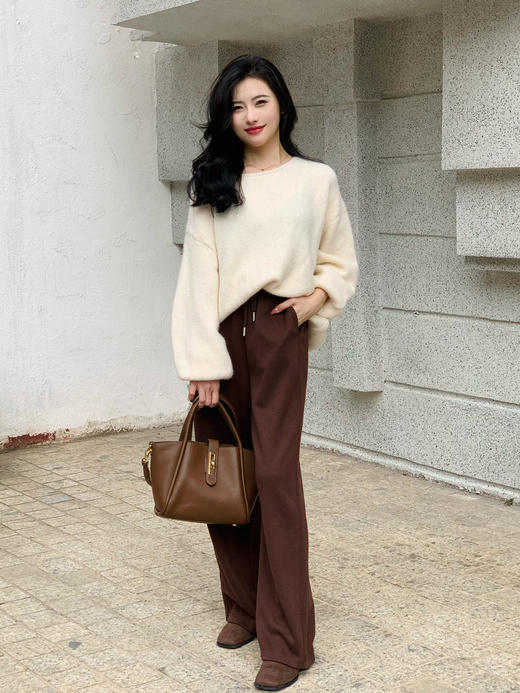 【百图lulu定制】【冬季恋歌毛衣】小一字领  慵懒感宽松 针织毛衣 商品图11