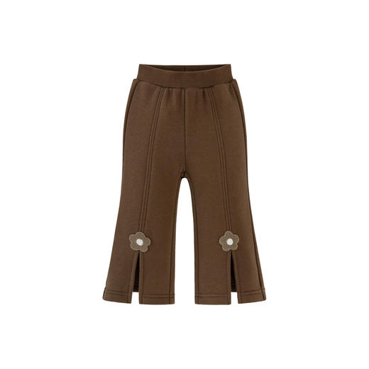 迷你巴拉女童冬新品弹力加绒裤子长裤可爱宝宝喇叭裤 商品图4