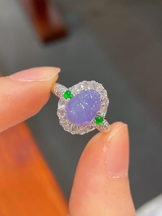 紫罗兰翡翠戒指 商品图1