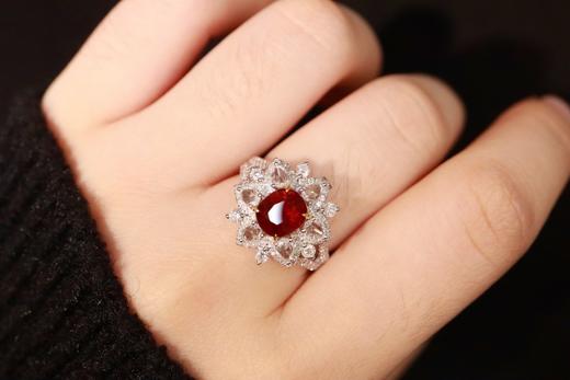 1.8ct刻面红宝石戒指 商品图4