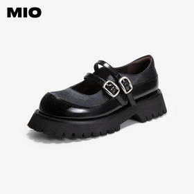 MIO米奥厚底皮带扣设计玛丽珍鞋酷感学院风休闲鞋M251414447