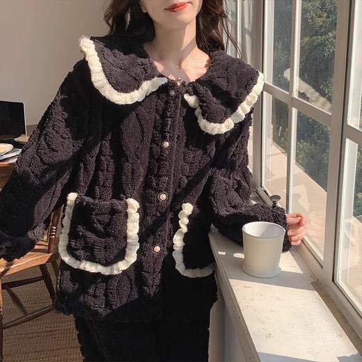 【ins小香风❗️珊瑚绒家居服套装】甜美公主风，加绒加厚，轻柔舒适耐穿❗️超暖冬季柔软新款保暖睡衣女套装 商品图2