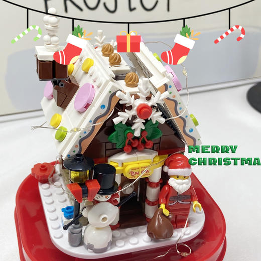 💰59.9抢【圣诞飘雪带灯光积木音乐盒】 🌟积木拼砌⛄兼容乐高 🎄会哼歌的圣诞老人与您一起共度圣诞💡 ✅亲手拼砌的氛围感，😎独一无二的专属圣诞节  商品图2