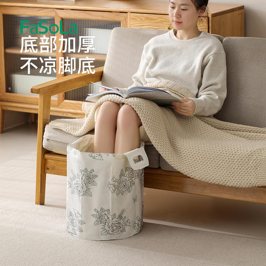 FaSoLa折叠泡脚桶冬天保温加高深过小腿家用宿舍足浴泡脚盆便携桶 商品图6