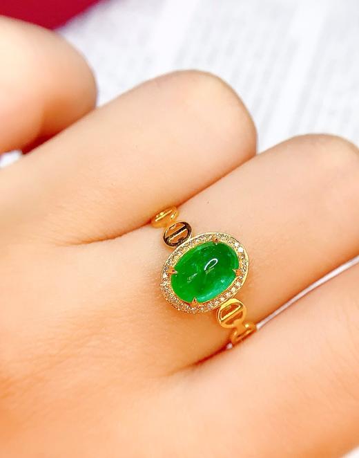 1.54ct蛋面祖母绿戒指 商品图4