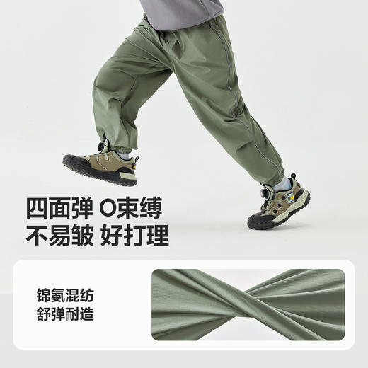 迷你巴拉男女童裤子2025春新品儿童户外弹力伞兵裤直筒裤 商品图3