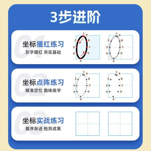 坐标定位描红本儿童练字帖控笔训练幼小衔接点阵数字拼音笔画偏旁汉字描写 商品图3
