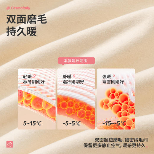 都市丽人女士套装保暖衣圆领阳离子磨毛绒保暖衣2WT1A6 商品图1