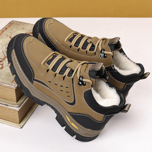 【羊毛内里】圣得西冬季加绒棉鞋中青年防滑耐磨登山鞋子2462964129 商品图2