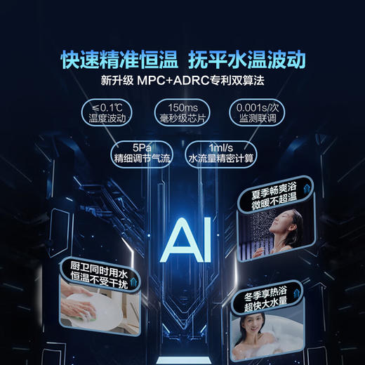 海尔（Haier）16升【K系列KLN】燃气热水器天然气家用 超一级能效 汤泉级恒温 一级静音 JSLQ27-16KLN-ECO3FU1 商品图3